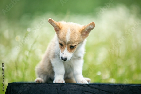 Fototapeta Corgi puppies playing
