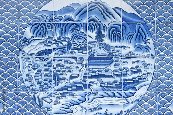 Obraz 伊万里市大川内山の鍋島焼の模様
