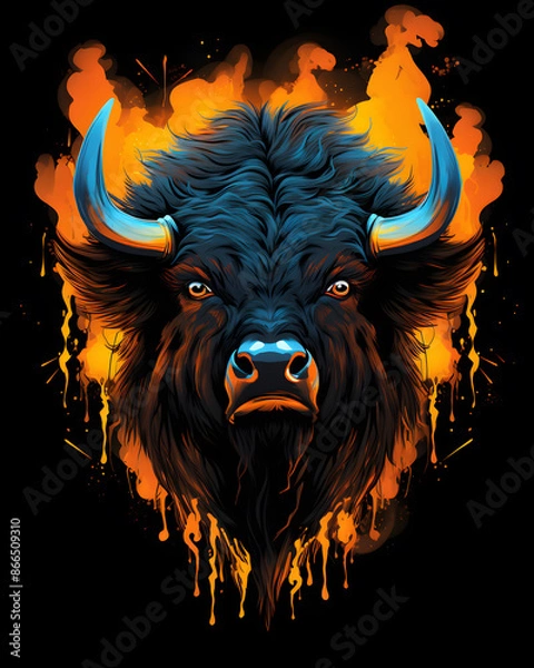 Obraz Bison lurked in the shadows