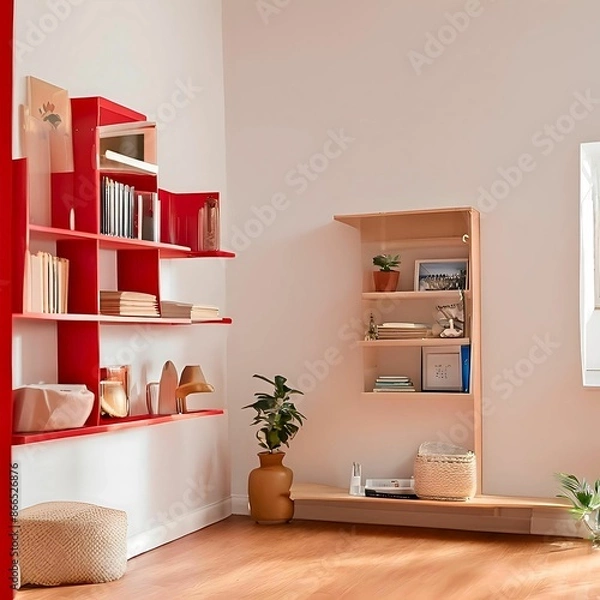 Obraz Book shelfs:AI-Generated 