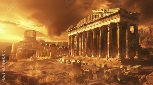 Fototapeta The disappearance of ancient world civilizations invites us to ponder the complexities of human societies and the enduring legacy of civilizations lost to time.