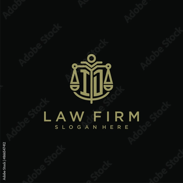 Fototapeta ID initial monogram logo for lawfirm with scale vector design