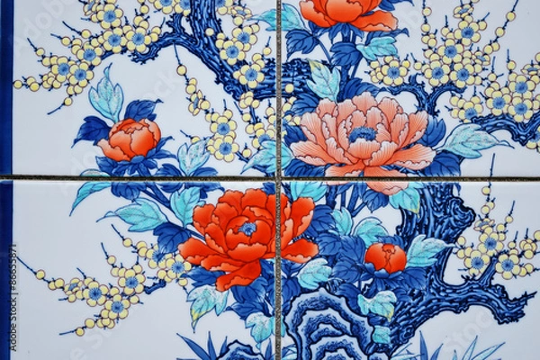 Obraz 伊万里市大川内山の鍋島焼の模様
