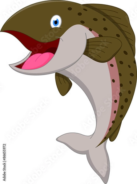Obraz Salmon Fish cartoon