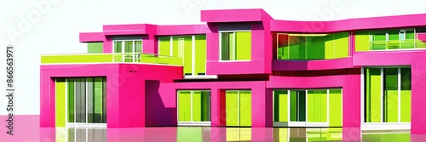 Fototapeta Fuchsia and neon green