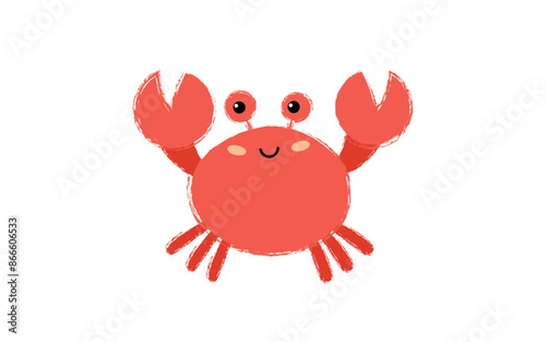 Obraz crab children's drawing vector illustration