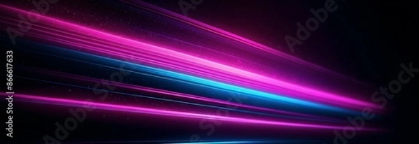 Fototapeta Abstract background with neon lines