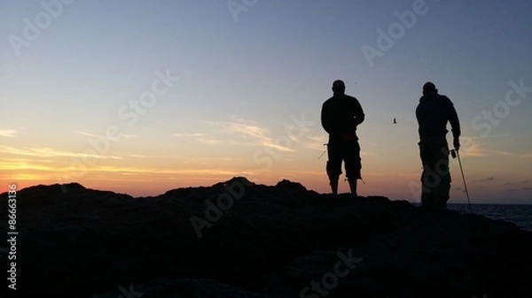 Obraz Sunset fishing