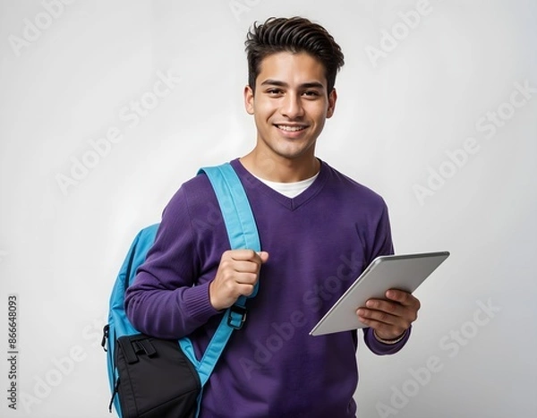 Obraz A student holding a tablet
