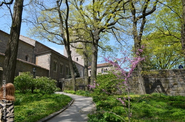 Obraz Nowy Jork, Fort Tryon, zamek, wiosną