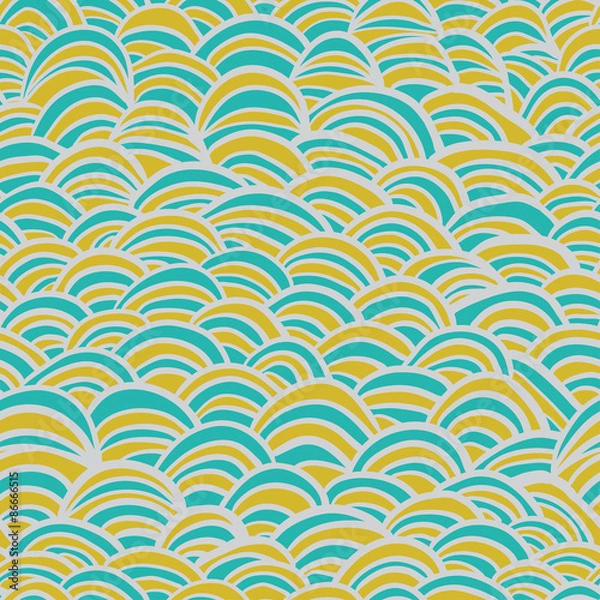 Fototapeta Abstract wavy seamless pattern.