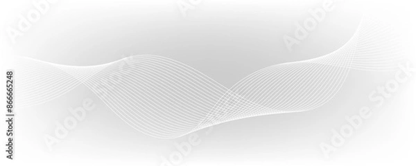 Obraz abstract white gradient background with lines