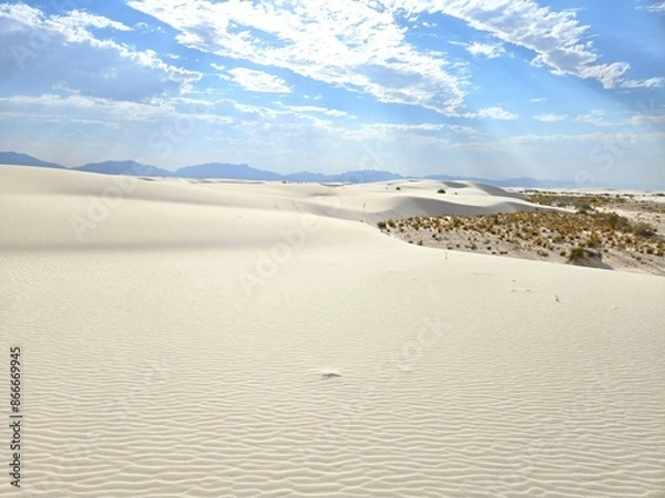 Fototapeta Wavy Sand Dunes at White Sands National Park