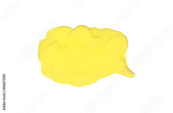 Obraz Speech bubble of plasticine or clay isolated on transparent background