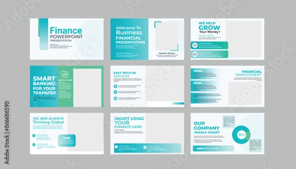 Fototapeta Finance PowerPoint  Presentation Template 