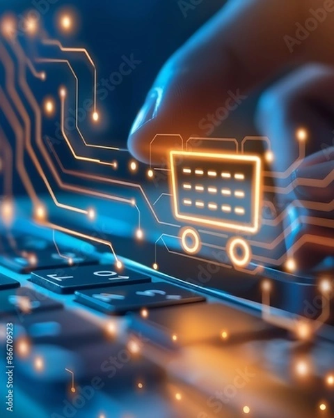 Obraz Closeup of a payment gateway integration on a business platform, payment integration, secure transactions