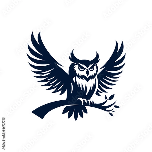 Obraz vector Owl silhouette design illustration template