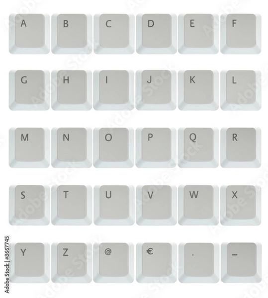 Fototapeta keyboard series made of 30 individually shot keys