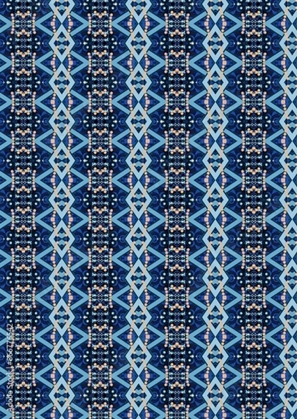 Obraz blue and white tiles