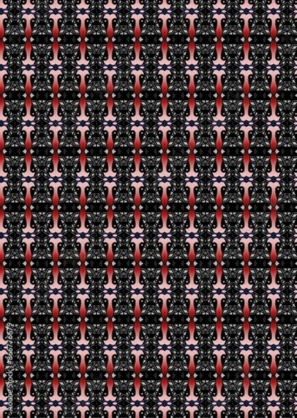 Obraz red and black background