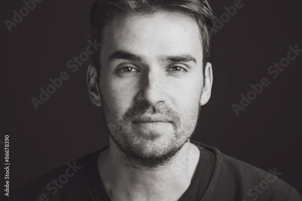 Obraz Portrait of a handsome young man. Studio shot.

