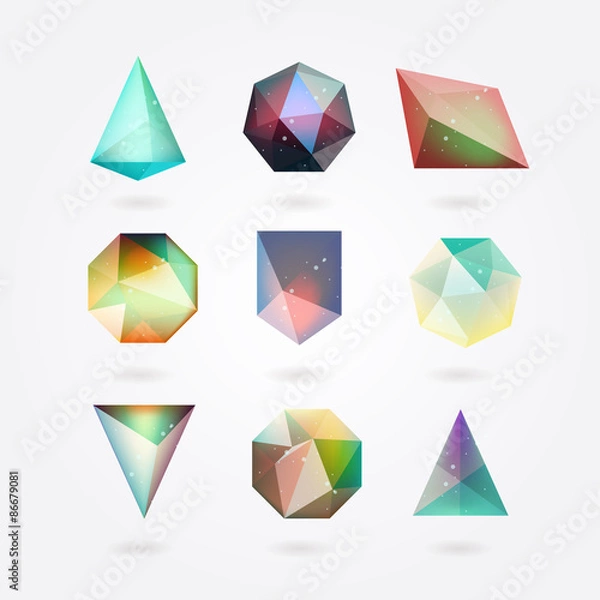 Obraz polygonal crystal