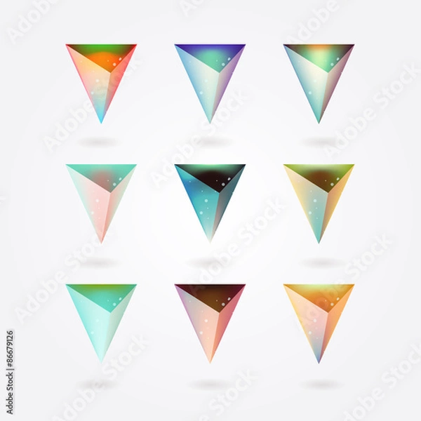 Fototapeta Polygonal triangles