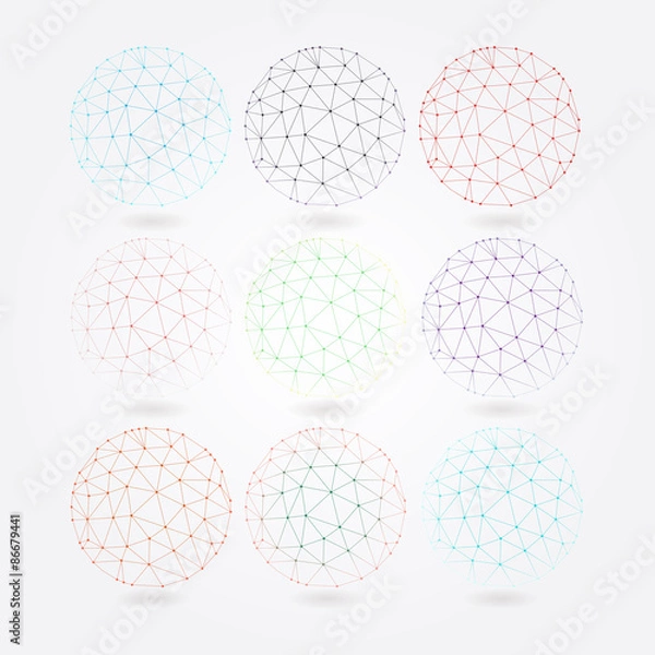 Fototapeta Polygonal Wireframe