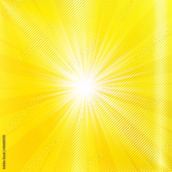 Fototapeta Abstract yellow brighy summer background. Vector illustration
