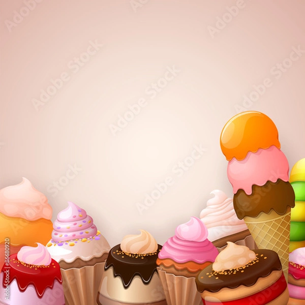 Obraz Abstract background with sweets 
