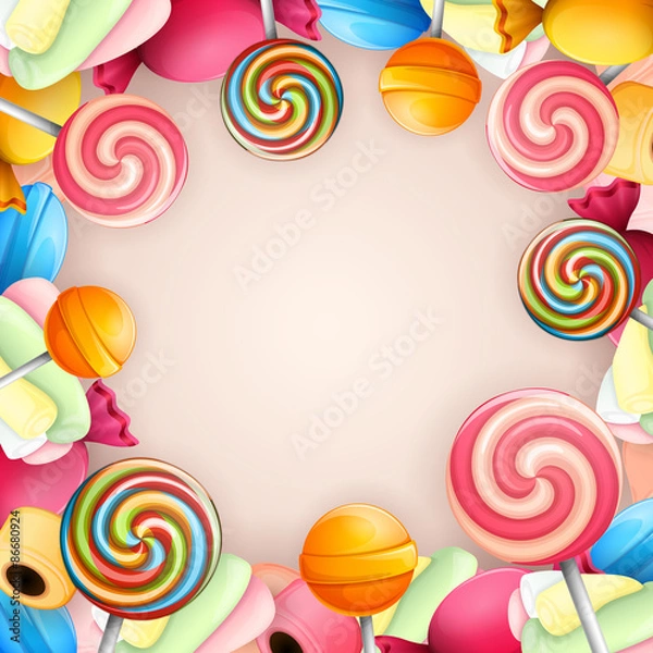 Obraz Abstract background with sweets 