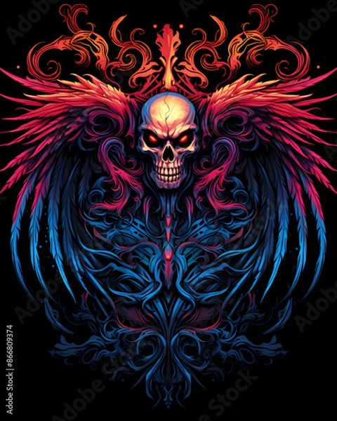 Fototapeta Phoenix Skull