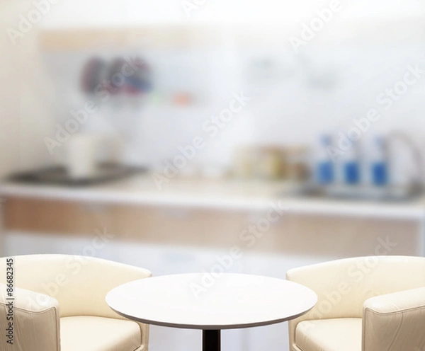 Obraz Table Top And Blur Interior Background