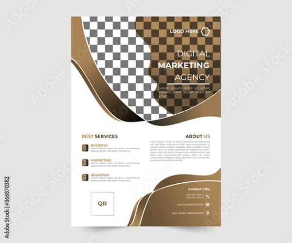 Fototapeta Business flayer form template. modern flayer template. professional flayer design.