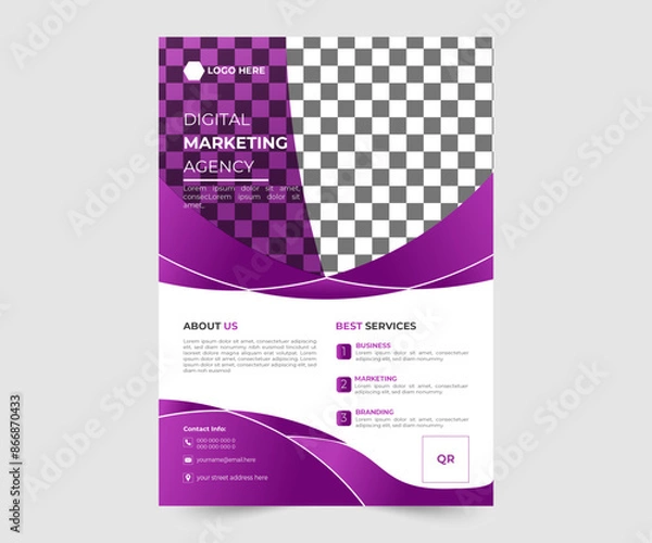 Fototapeta Business flayer form template. modern flayer template. professional flayer design.