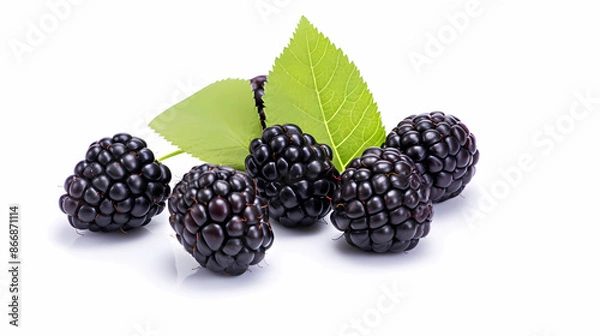 Obraz blackberry isolated on white background