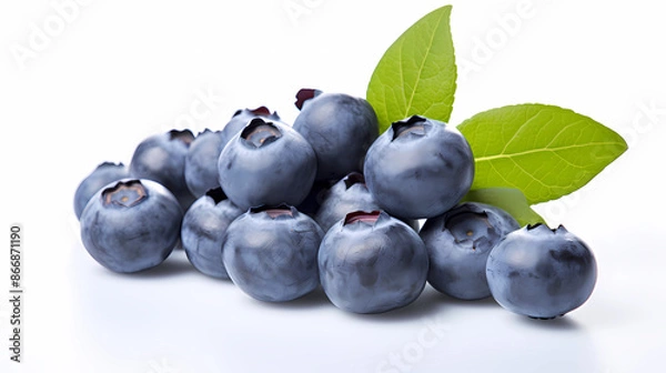 Obraz blueberries on a white background