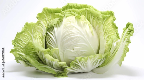 Obraz cabbage isolated on white background