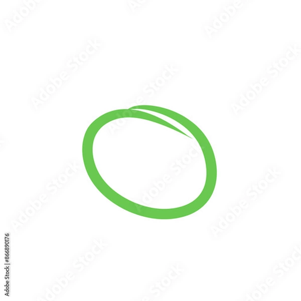 Obraz handdrawn green circle
