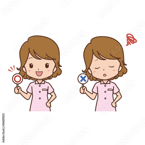 Fototapeta 女性　回答　ナース