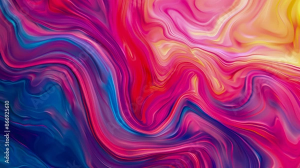 Obraz Modern graphics with vivid, mixing colors creating a dynamic pattern.