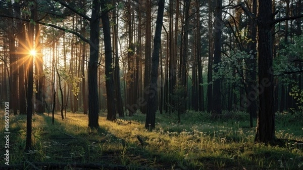 Obraz Forest during the beginning of spring