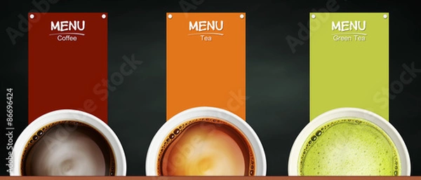Fototapeta beverage coffee and tea background