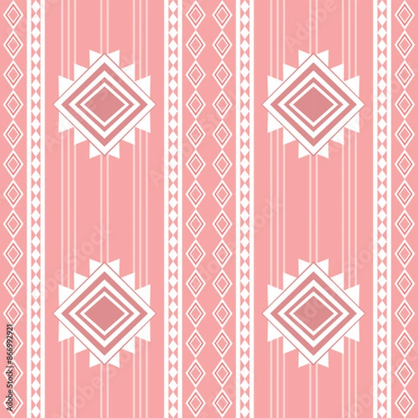 Fototapeta Seamless pattern of Aztec geometric pattern vector for background.