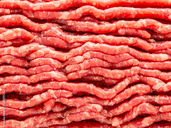 Obraz raw minced beef meat background.