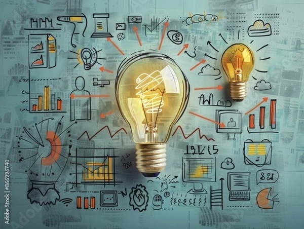 Fototapeta Innovative design thinking methodologies that foster creativity and problem-solving to develop user-centered products and solutions.