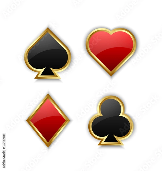 Obraz Playing card symbols