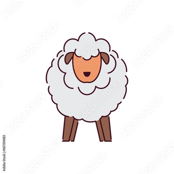 Obraz Sheep Icon Illustration