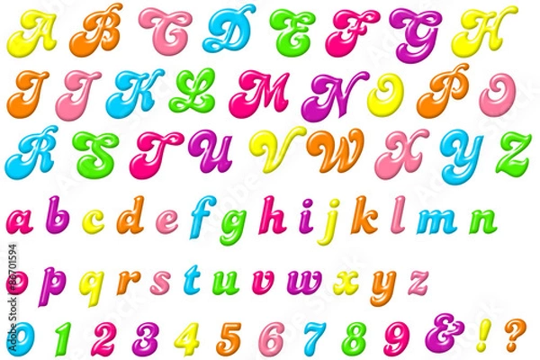 Obraz デコラなアルファベット・プラスチック