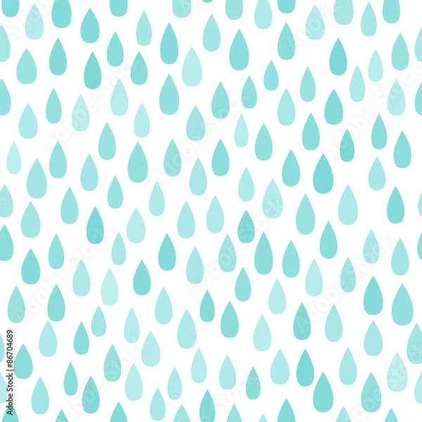 Obraz Rain. Seamless vector pattern background.